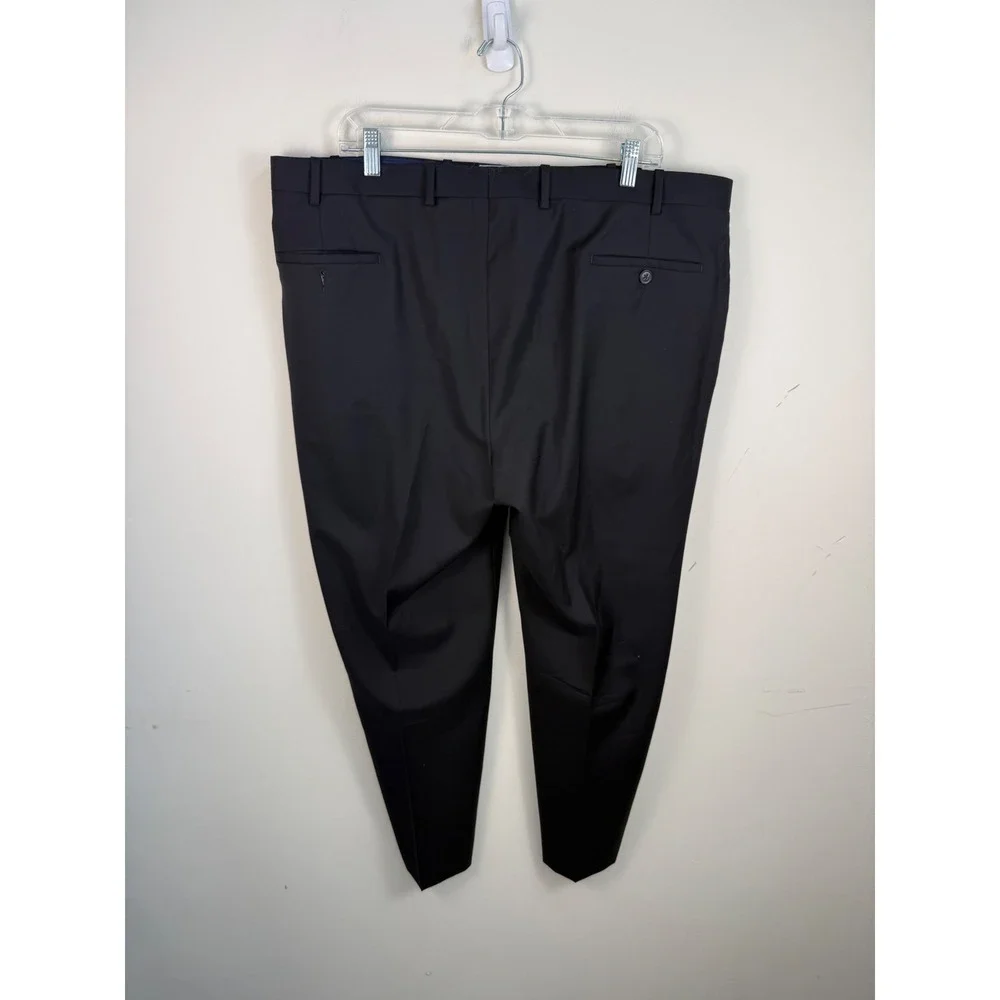 Peter Millar Mens 2 Piece Wool‎ Suit Black 46R Blazer 42x28 Pants